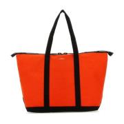 Fluo Orange Canvas Shopping Bag A.p.c. , Orange , Dames