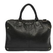 Pre-owned Leather briefcases Balenciaga Vintage , Black , Dames