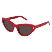 Grace SL 215-006 Rood Grijs Zonnebril Saint Laurent , Red , Dames