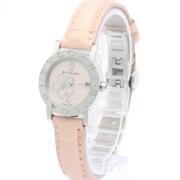 Pre-owned Leather watches Bvlgari Vintage , Pink , Dames