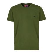 Groene Haan Geborduurd T-shirt Gallo , Green , Unisex