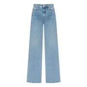 Ginetta Blauwe Jeans Straight Fit Max Mara , Blue , Dames