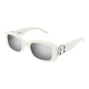 Rechthoekige zonnebril Balenciaga , White , Unisex
