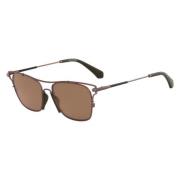 Koperen Frame Zonnebril Ckj166S-705 Calvin Klein , Brown , Unisex