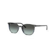 Elliot Blauw & Zwart Gestreepte Zonnebril Ray-Ban , Gray , Unisex