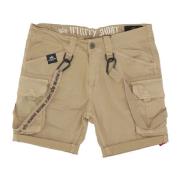 Utility Shorts voor Mannen Alpha Industries , Beige , Heren