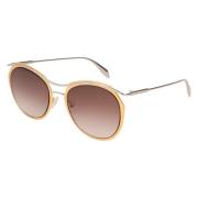 Am0116S-002 Zonnebril Bruin Verlooplens Alexander McQueen , Yellow , D...