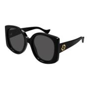 Trendy Zonnebril - Stedelijke Stijl Gucci , Black , Unisex