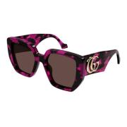 Vierkante zonnebril - Trendy Urban Style Gucci , Multicolor , Unisex