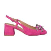 Rhinestone Hakken Vierkante Teen Gesp Alma EN Pena , Pink , Dames