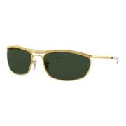 Olympian I Deluxe Zonnebril Groen Ray-Ban , Yellow , Heren