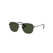 Frank Zonnebril Zwarte Frame Ray-Ban , Black , Unisex