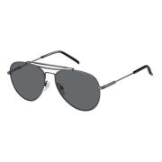 Stijlvolle zonnebril grijze lens Tommy Hilfiger , Gray , Heren