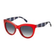 Rode Print Zonnebril TH 1480/O/S Tommy Hilfiger , Red , Dames