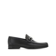 Zwarte platte schoenen Gancini amandel teen Salvatore Ferragamo , Blac...