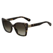 Stijlvolle zonnebril met bruine gradiëntlens Love Moschino , Brown , D...