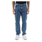 Authentieke Straight Jeans Vijf Zak Calvin Klein Jeans , Blue , Heren
