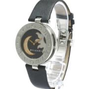 Pre-owned Leather watches Bvlgari Vintage , Black , Dames