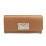 Pre-owned Leather wallets Prada Vintage , Brown , Dames