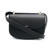 Zwarte Leren Crossbody Tas A.p.c. , Black , Dames