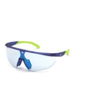 Blauwe Spiegel Zonnebril Sp0015-91X Adidas , Blue , Heren