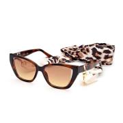 Stijlvolle zonnebril met bruine verlooplens Guess , Brown , Dames