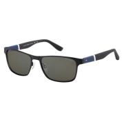 Stijlvolle zonnebril in zwart/blauw en grijs Tommy Hilfiger , Black , ...