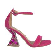 Rhinestone Hoge Hak Sandalen Alma EN Pena , Pink , Dames