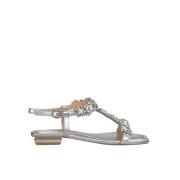 Platte sandaal met strass Alma EN Pena , Gray , Dames