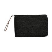 Raphia Crochet Clutch Ampy Ibeliv , Black , Dames