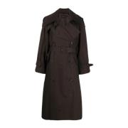 Donkerbruine Klassieke Trenchcoat LOW Classic , Brown , Dames