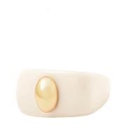 Ivory Poacher Ring LA Manso , Beige , Dames