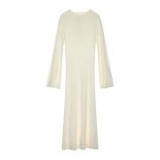 Luxe Wol Cashmere Midi Jurk Loulou Studio , Beige , Dames