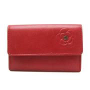 Pre-owned Leather wallets Chanel Vintage , Red , Dames