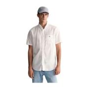 Klassieke Gestreepte Regular Fit Overhemd Gant , White , Heren