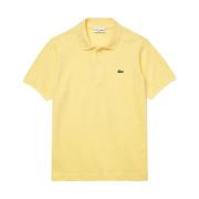 Gele Polo Shirt Geribbelde Kraag Lacoste , Yellow , Heren