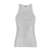 Witte Tanktop met Strass Versiering The Attico , White , Dames