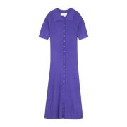 Ella Gebreide Midi Jurk Remain Birger Christensen , Purple , Dames