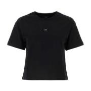 Klassiek Zwart Katoenen T-Shirt A.p.c. , Black , Dames
