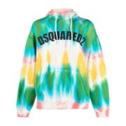 Kleurrijke U Felpa Hoodie Dsquared2 , Multicolor , Heren