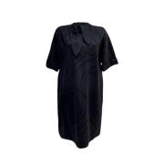 Zwart Oversize Initialen Jurk Strik Detail Carolina Herrera , Black , ...