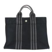 Pre-owned Canvas handbags Hermès Vintage , Black , Dames