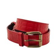 Pre-owned Leather belts Burberry Vintage , Red , Dames