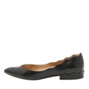 Pre-owned Leather flats Chloé Pre-owned , Black , Dames
