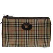 Pre-owned Canvas clutches Burberry Vintage , Beige , Dames