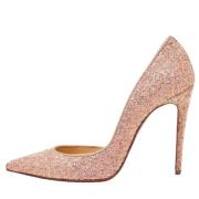 Pre-owned Fabric heels Christian Louboutin Pre-owned , Pink , Dames