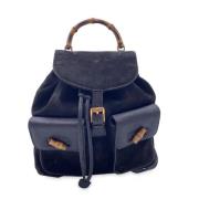 Pre-owned Suede backpacks Gucci Vintage , Black , Dames