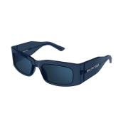 Blauw Frame Blauwe Lenzen Zonnebril Balenciaga , Blue , Dames