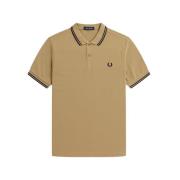 Katoenen poloshirt met dubbele streep Fred Perry , Beige , Heren