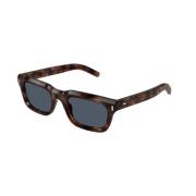 Blauwe Havana Zonnebril Gg1524S Gucci , Brown , Heren